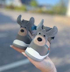 Memo sandal Kangaroo, grå/blå - sandaler med ekstra støtte