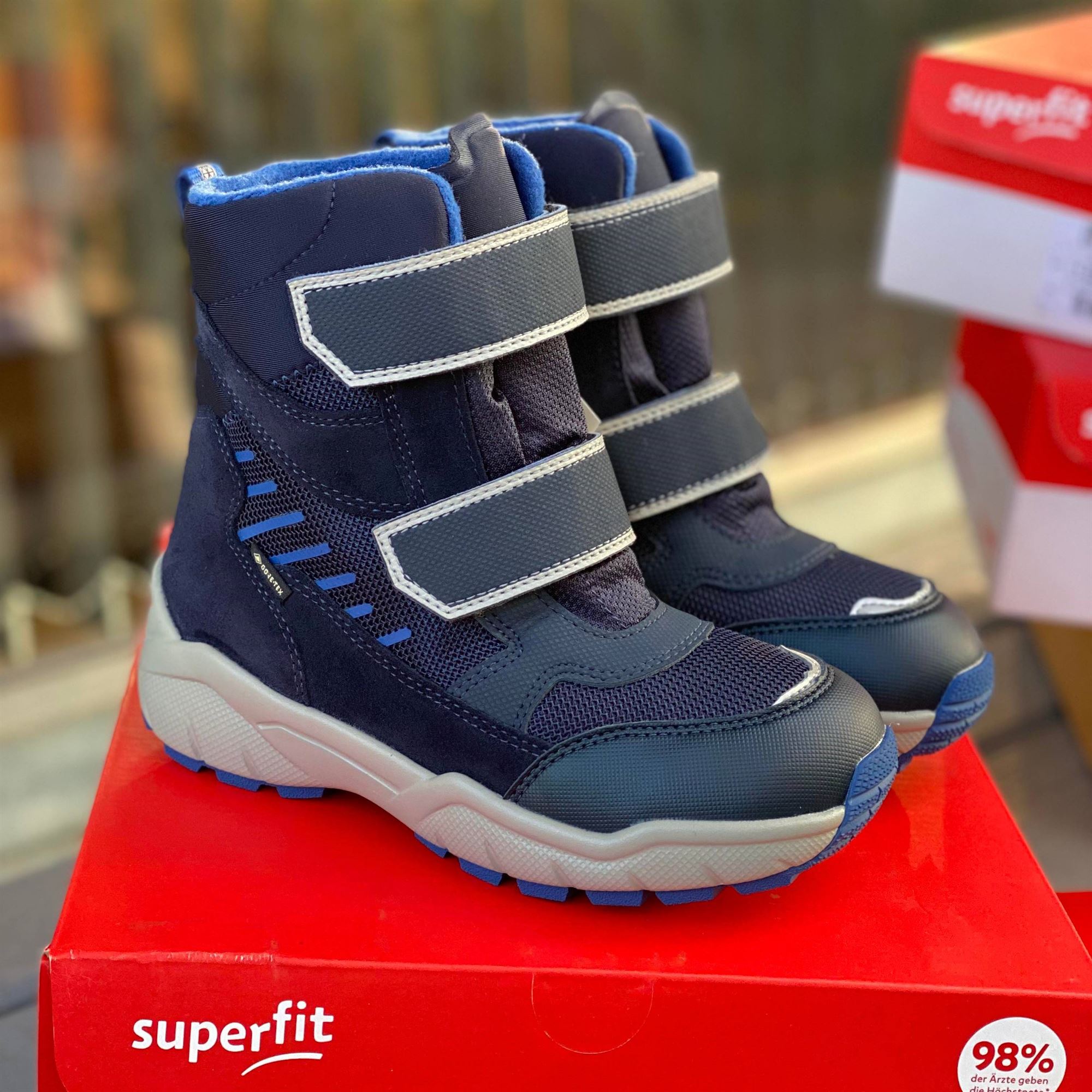 Blå Superfit vinterstøvler med god støtte og fast