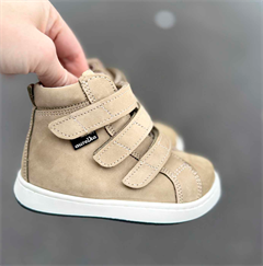 Aurelka velcrosko, støvet kaki - sko med ekstra støtte