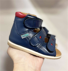 Aurelka høj sandal, navy/rød - sandal med ekstra støtte