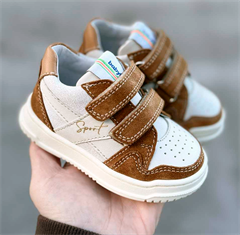 BabyBotte Ales velcrosko, offwhite/cognac