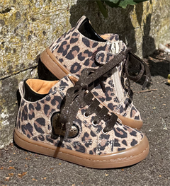 BabyBotte Anto snøresko m/lynlås, leopard
