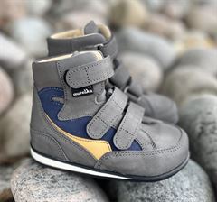 Aurelka basketstøvler, grå/navy/gul - sko med ekstra støtte