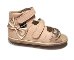 Aurelka sandal, nude m/sløjfe og 1 spænderem - sandal med ekstra støtte