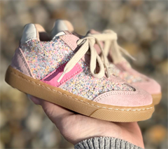 BabyBotte Autop sneakers med snørebånd og lynlås, rosa