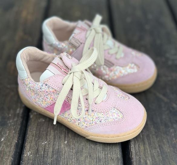 BabyBotte Autop sneakers med snørebånd og lynlås, rosa