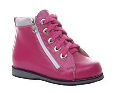 Dawid sneakers m/ 2 lynlåse, pink - pigesko med støtte