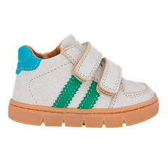 BabyBotte Farel velcro sneakers, grå/grøn/blå