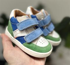 BabyBotte Formidable velcro sneakers, hvid/blå/grøn