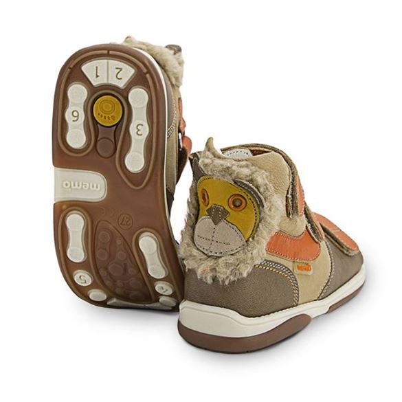Memo sandal Løve, brun/orange - sandaler med ekstra støtte 