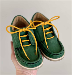 Aurelka Mokkasiner m/snørebånd, grøn - sko med ekstra støtte