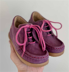 Aurelka Mokkasiner m/snørebånd, lilla - sko med ekstra støtte