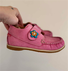 Aurelka Mokkasiner m/velcro, pink - sko med ekstra støtte