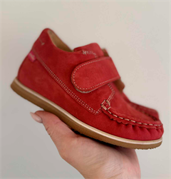 Aurelka Mokkasiner m/velcro, rød - sko med ekstra støtte