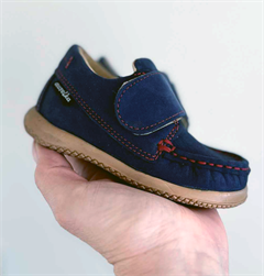 Aurelka Mokkasiner m/velcro, navy - sko med ekstra støtte