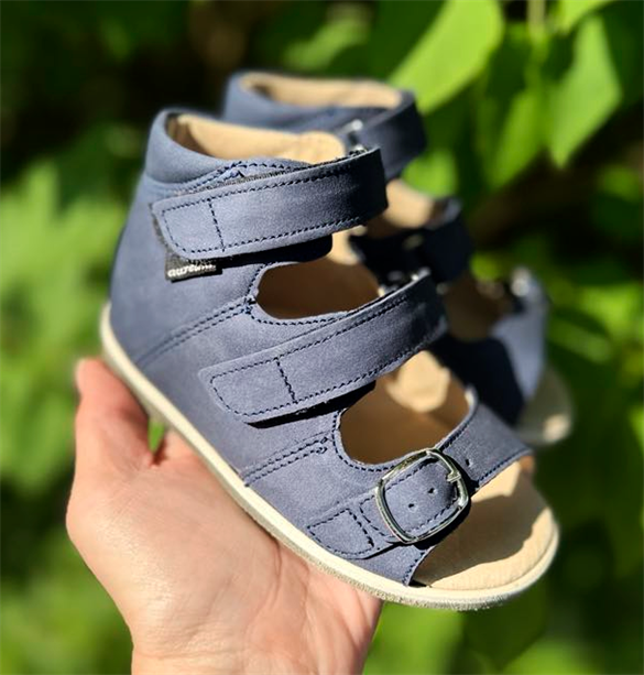 Aurelka sandal, navy m/1 spænderem - sandal med ekstra støtte