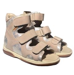 Memo Joanna sandal, beige/sølv - sandaler med ekstra støtte 